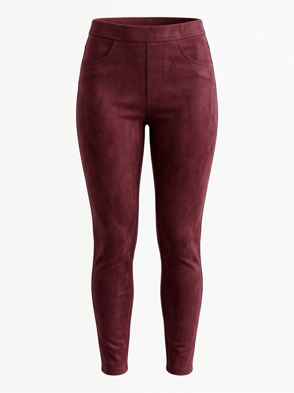Sanctuary x Anthropologie Faux Suede Pull-On Leggings Pants Wine Burgundy | S